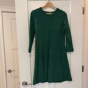 Eliza J Emerald Green Ribbed Knit Dress